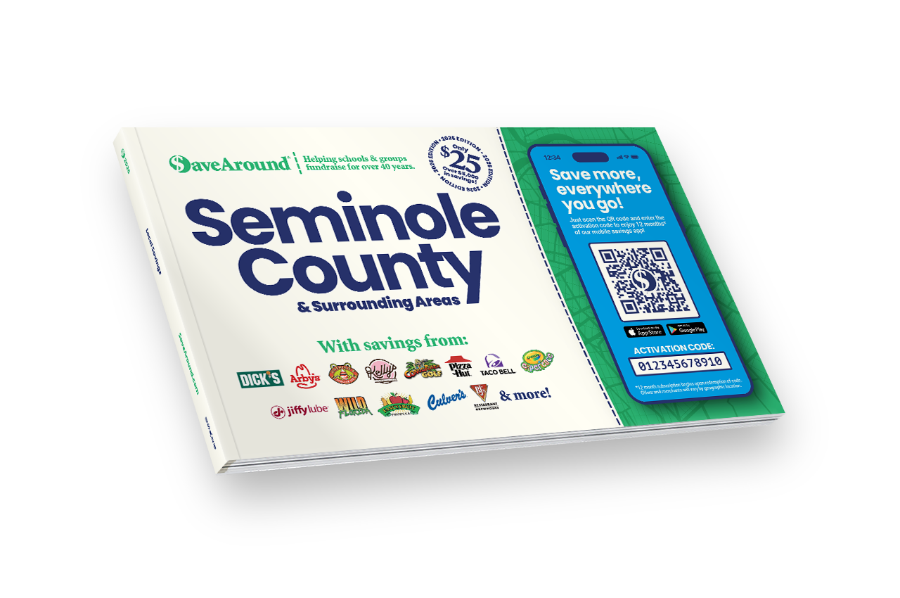 2026 Seminole County & Surrounding Areas SaveAround® Coupon Book