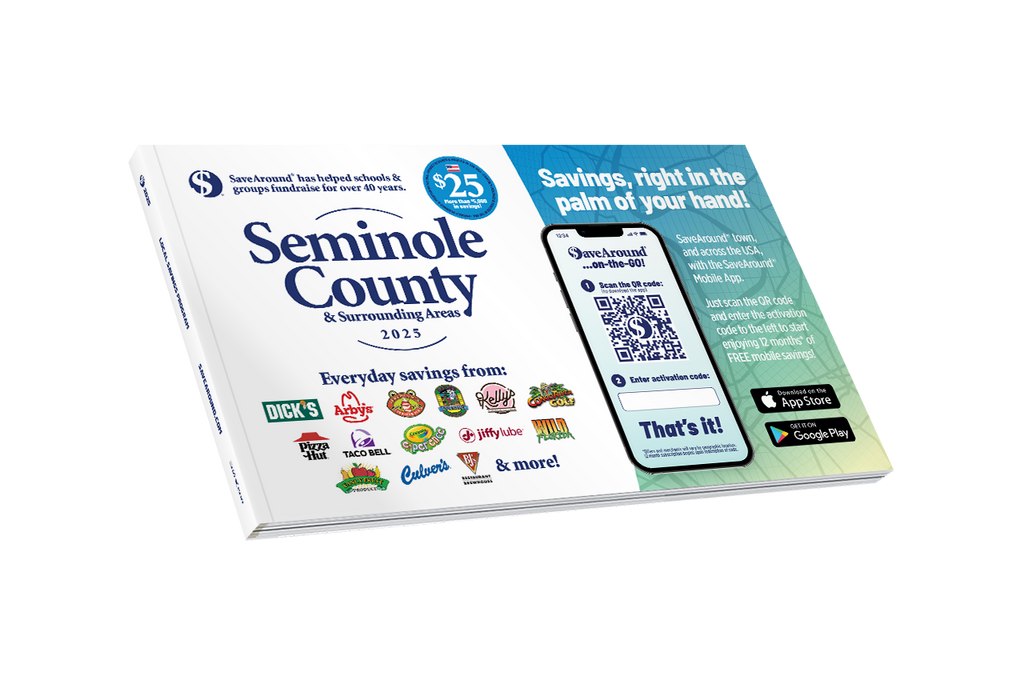 2025 Seminole County & Surrounding Areas SaveAround® Coupon Book