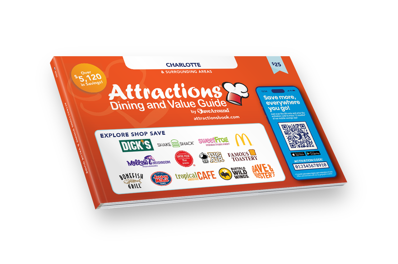 新品✨1626 YOU AROUND Fort & Peat 2冊セット　特典付 2026 Greater Charlotte & Surrounding Attractions Coupon Book