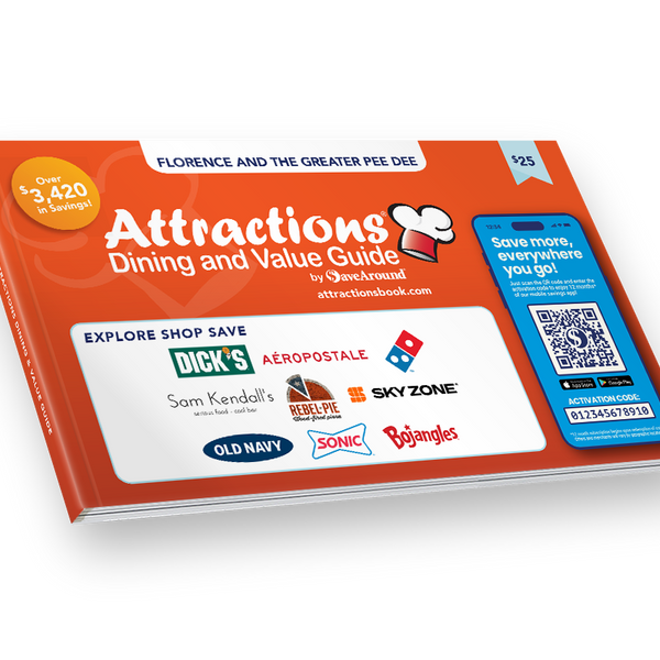 2026 Florence & The Greater Pee Dee Attractions Coupon Book
