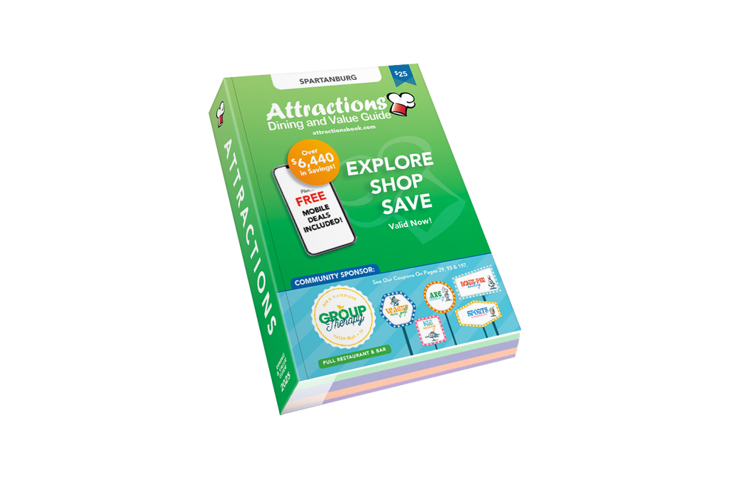 2025 Spartanburg SC Attractions Coupon Book